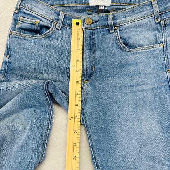 McGuire Jeans Womens 28 Light Wash Blue Denim Ankle‎ Straight Raw Hem **FLAWED** - Picture 10 of 12